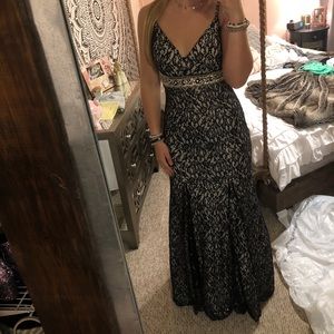 Black & White lace formal dress